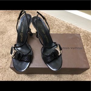 Authentic Louis Vuitton Heels LV mono in crystal